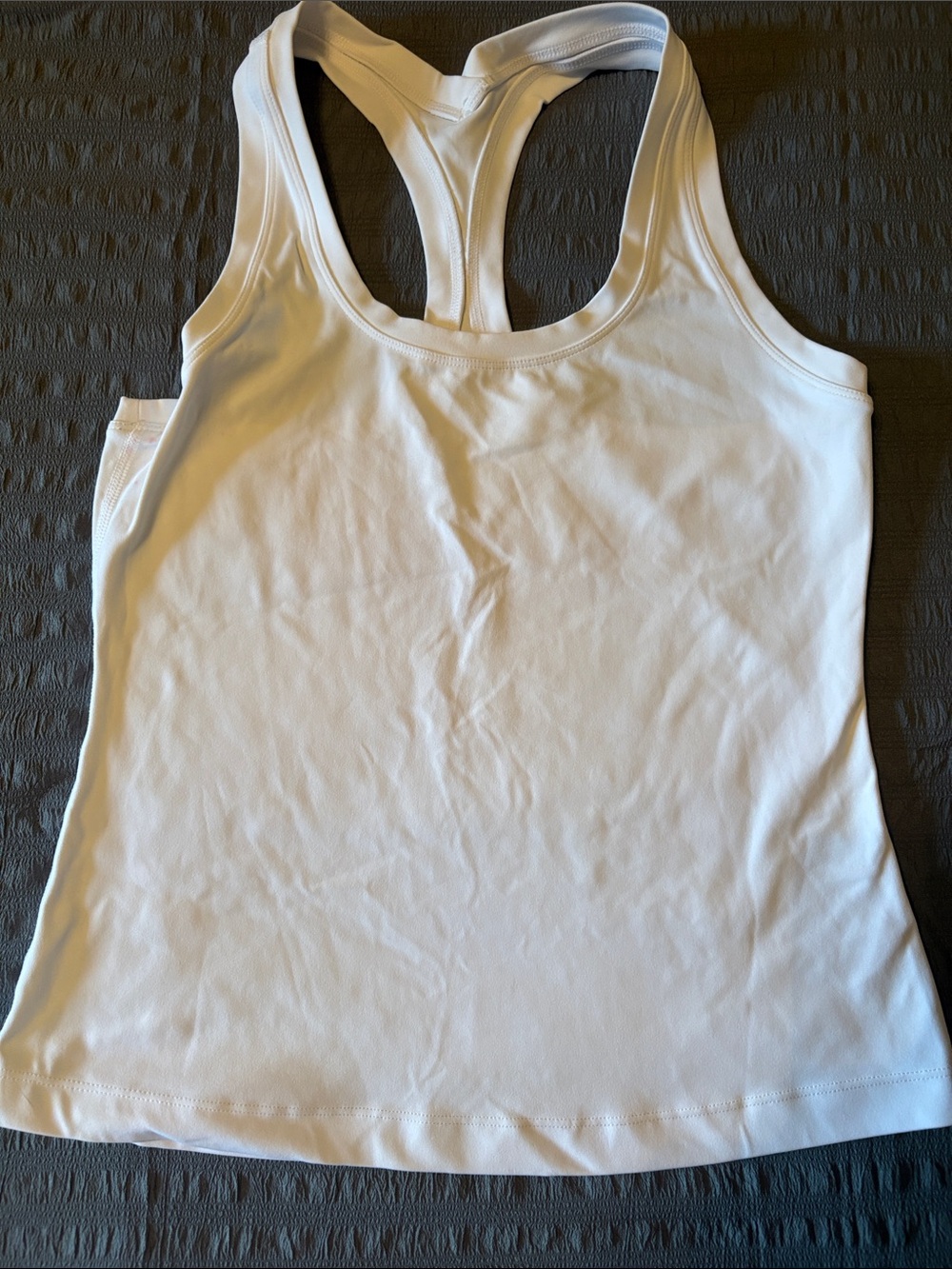 Women's White Racerback Tank Top - Breathable Activewear